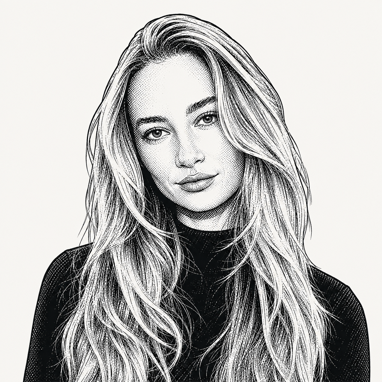 Stencil portrait of Krislyn Hudson